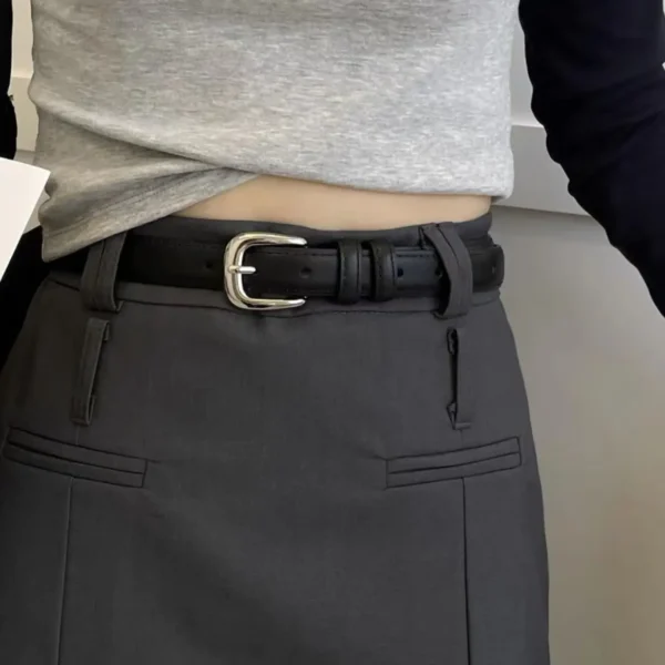 Belt Women's Retro Versatile Trendy Belt Summer New Instagram Style Small Crowd Waist Closing Jeans Belt Women - Image 2