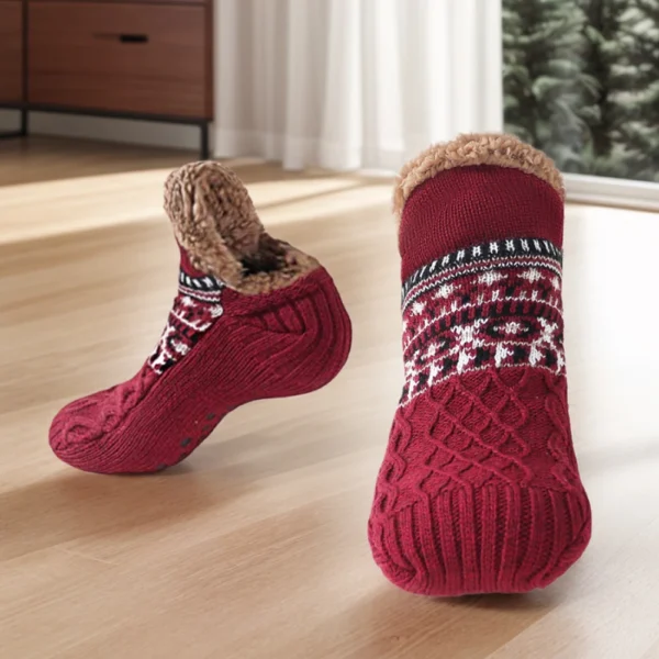 Men Women Winter Indoor Home Slippers Socks Non Slip Bedroom Sleeping Sock Soft Thermal Slipper Socks for Christmas - Image 4