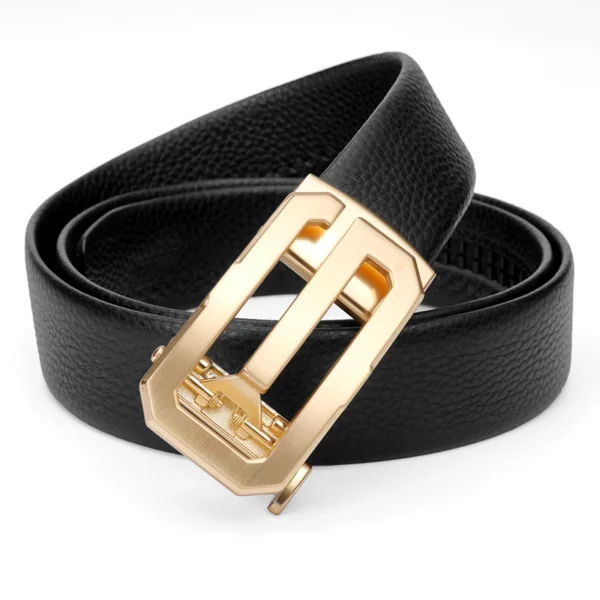 GOLF Men Belts Real Leather Black Man Belt Automatic Buckle 130cm Fashion Mens Trousers Belt Waist 110 120cm Mens Gifts with Box - Image 3