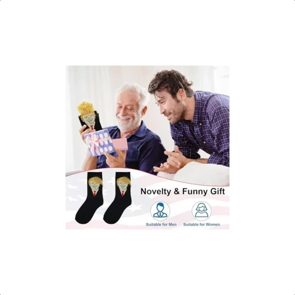 Trump Socks with Hair Funny Trump 2024 Socks Unisex 1 Pair American Themed Gift - Image 4