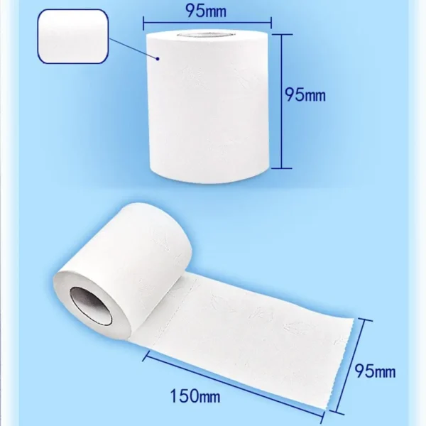 10 Rolls Toilet Paper Wood Pulp Soft Absorbent Environmentally Friendly Recycled Paper Home Use No Fluorescent Dye Small Rolls - Image 5