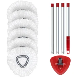 6 Pack O Cedar Spin Mop Replacement Mop HeSpin Mopd Spin Mop Replacement Microfiber Mop  360 Degree Easy Wringing Dust Mop  wit