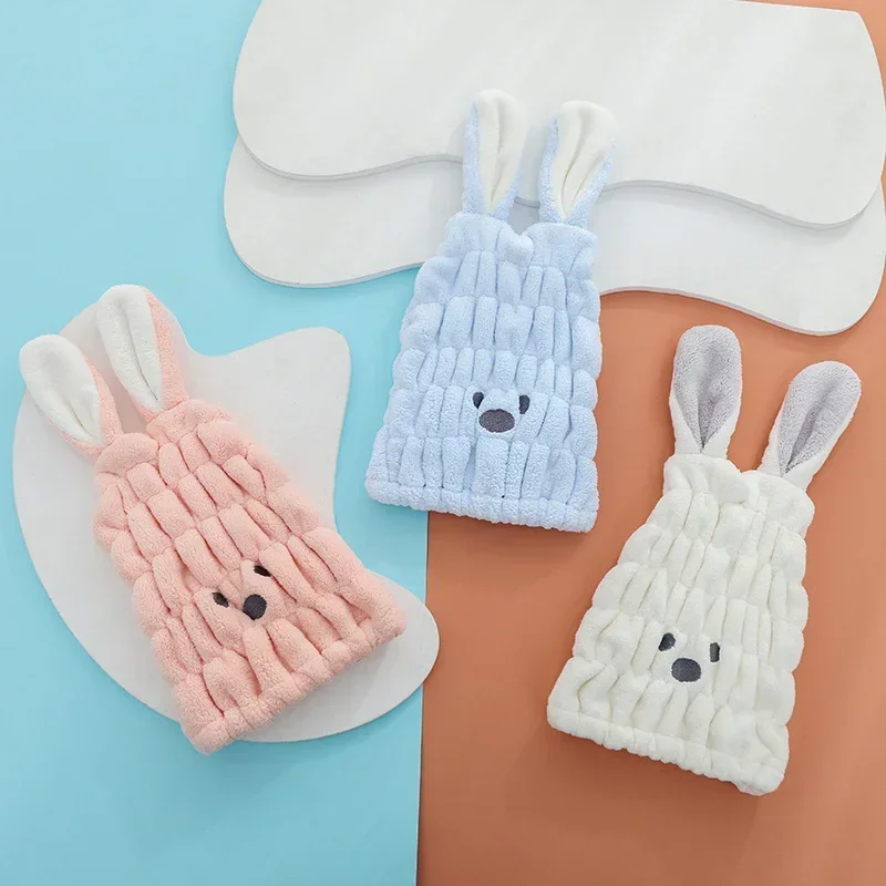 Spa Bowknot shower cap Breathability Microfiber Hair Turban Quickly Towel drying towel hats for women sauna Bathroom Accessories