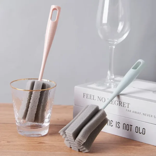 Baby Nursing Bottle Brush Soft Sponge Brush for Water Bottle Glass Cup Clean Washing Cleaner Items Short Long Handle Available - Image 3