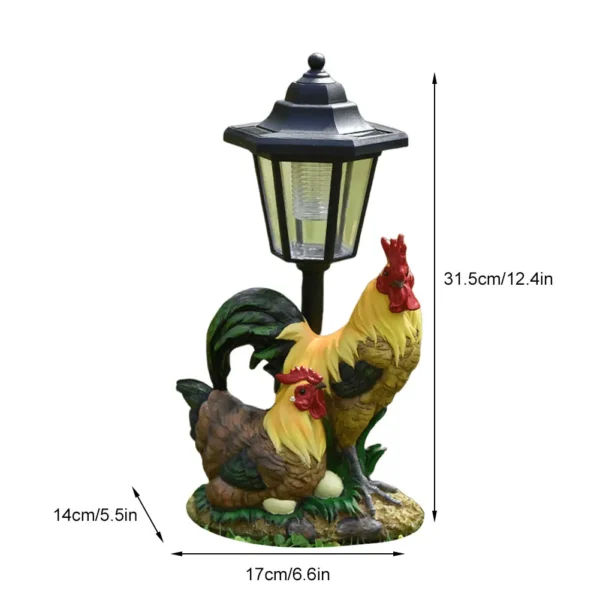 Solar Powered Hexagonal Decorative Lamp Resin Hexagonal Night Light Animal/Child/Gnome Cute Sculpture Lamp Courtyard Decoration - Image 4