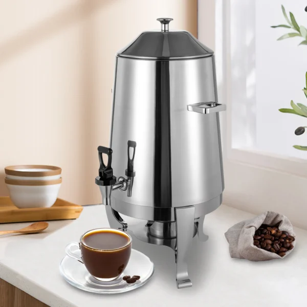 13L Commercial Hot Beverage Dispenser: 400W Electroplated Stainless Steel w/ 35-85℃ Thermostat - 110V US Plug