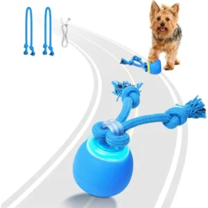 Interactive Dog Toys Moving Dog Ball with Touch Activated Active Rolling Ball for Puppy and Medium Dogs Squeaky USB Rechargeabl
