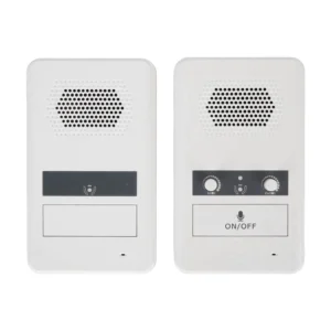 Dual Way Counter Intercom Premium Speaker Sensitive Mic 3W Power Window Intercom System for Bank White
