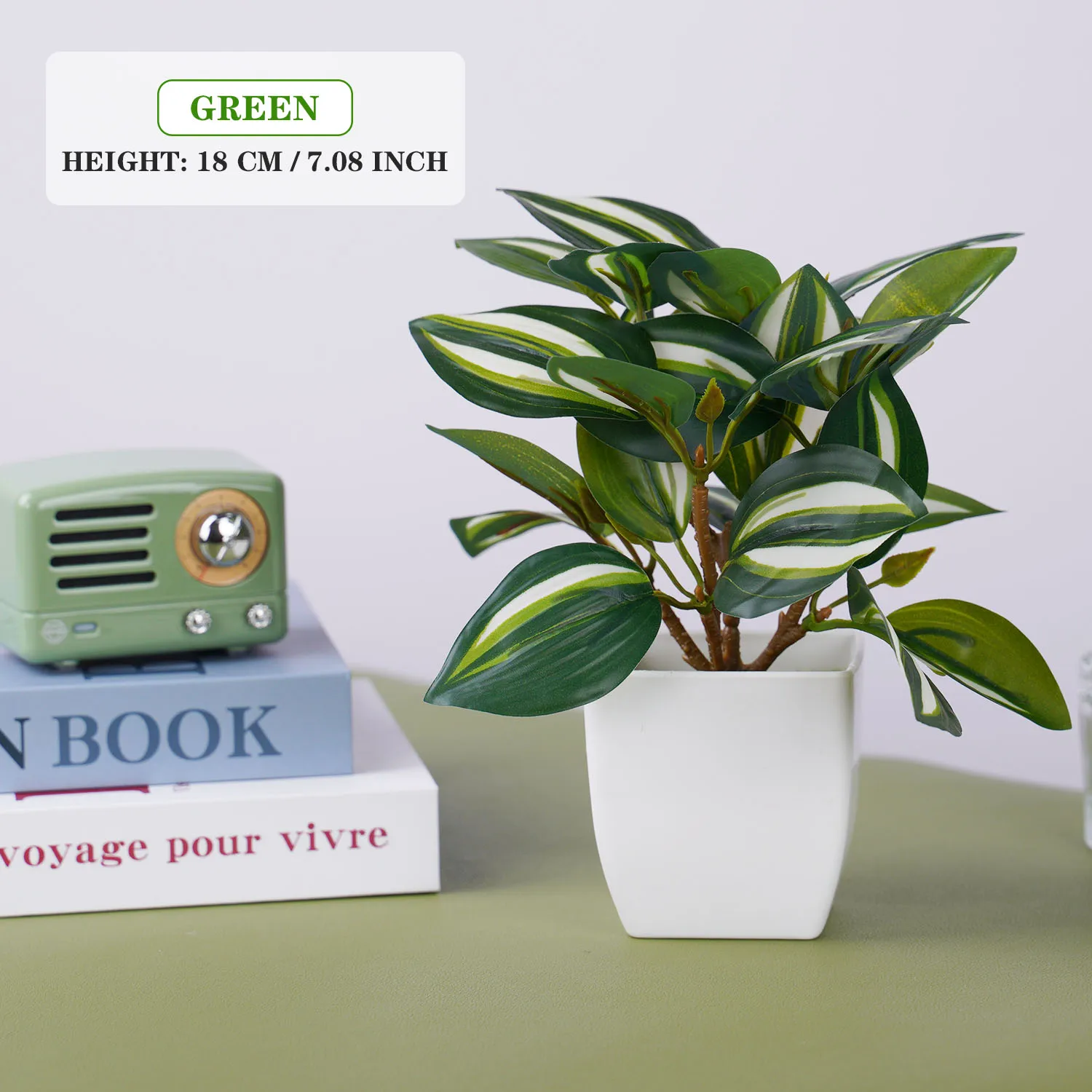 Fake Plants Bonsai Simulation Pot Green Plants Artificial Plants Table Potted Ornaments for Hotel Home Office Room Decoration - Image 8