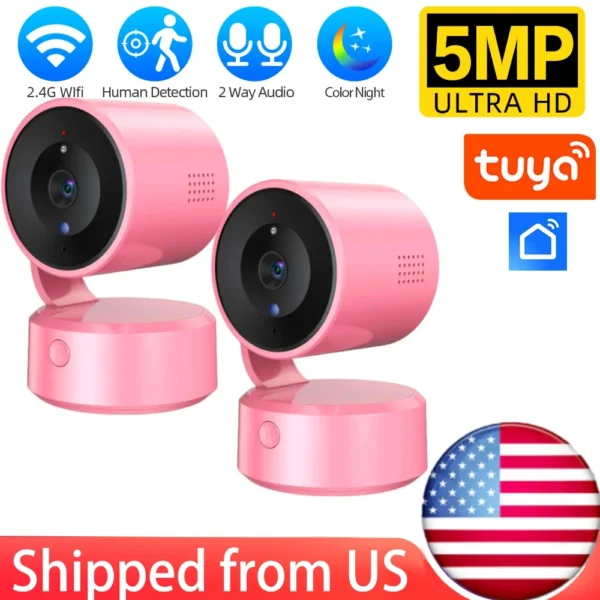 5MP Tuya Wifi One-Touch Call Camera Indoor  Security IP Camara Two Way Audio Mini Baby Monitor PIR Auto Tracking Surveillance - Image 8