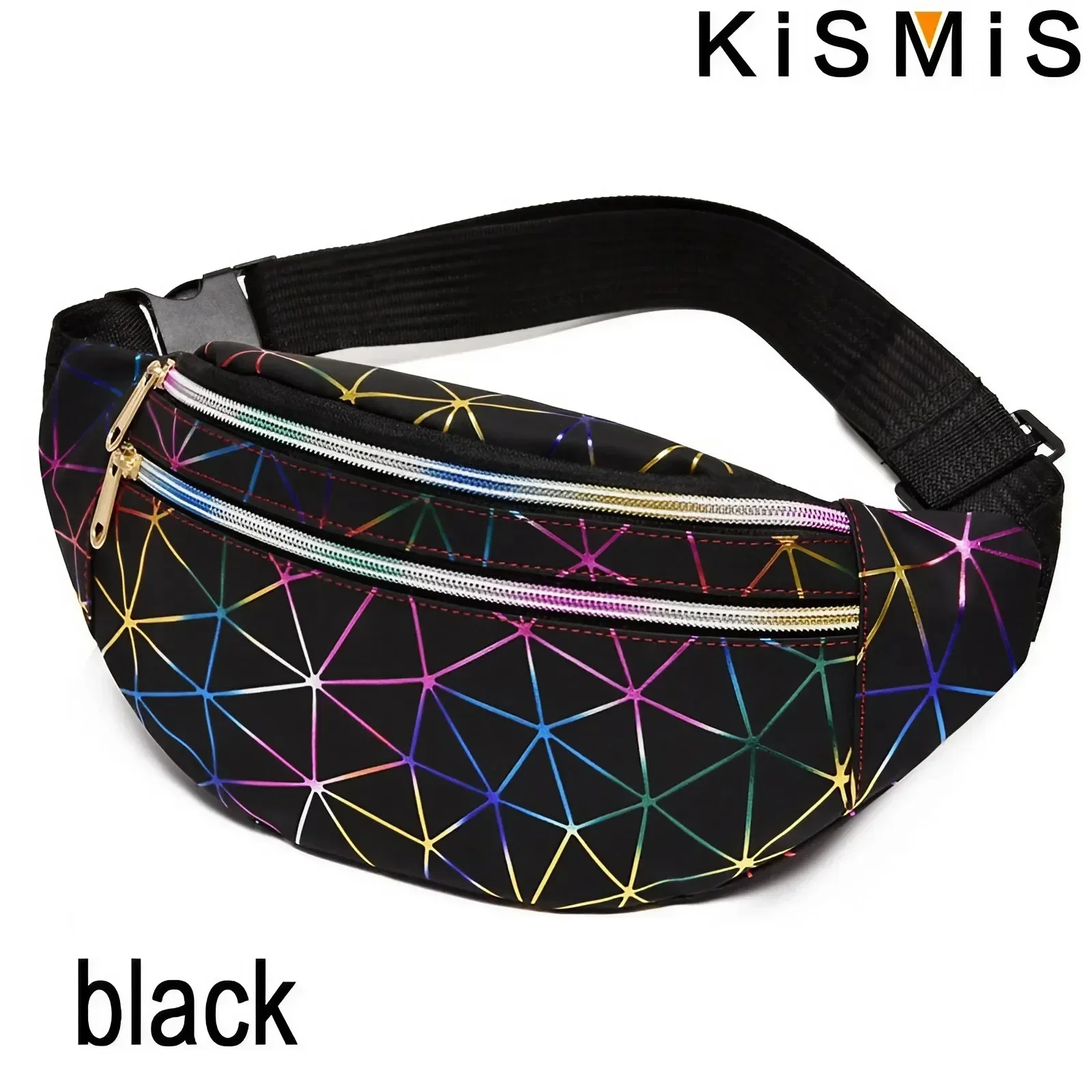 KISMIS Holographic Waist Pack Bags for Women Glitter Fanny Pack Waterproof Belt Bag Fashion Laser Waist Pack Phone Pouch - Image 10