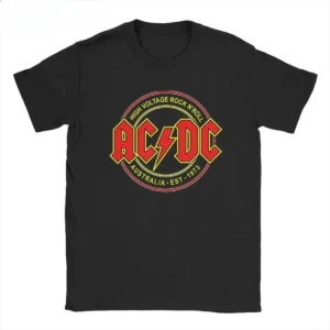 2025 Hot Sale Summer Legendary Band AC Power Up DC Black T Shirt Men Women Short Sleeves Cool Hip Hop Streetwear Summer Top