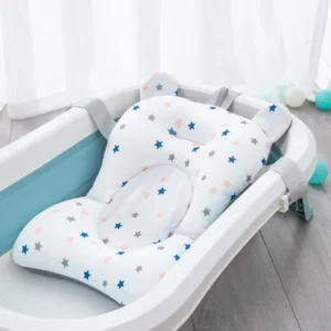 Baby Bath Seat Support Mat Newborn Bathtub Pillow Infant Anti-Slip Soft Comfort Body Cushion Children Shower Air Cushion Bed