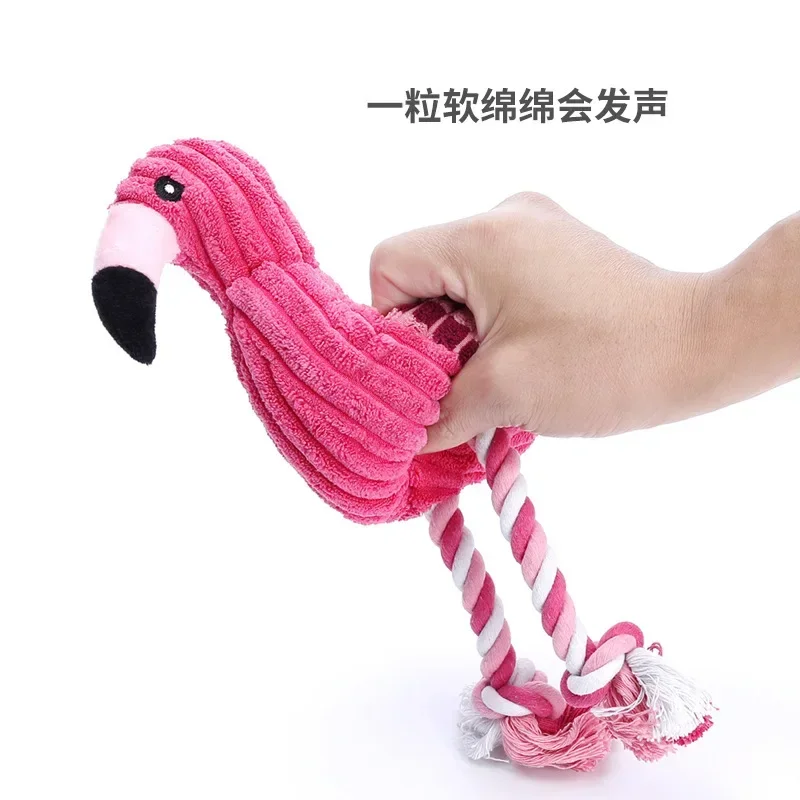Animal Shape Squeaky Toys Plush Dog Toy Cute Bite Resistant Corduroy Dog Toys for Small Large Dogs Puppy Pet Dog Accessories - Image 3