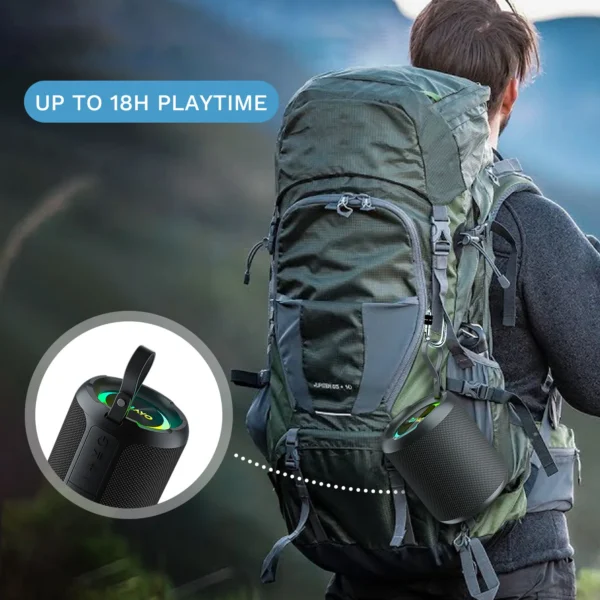 OHAYO 40W, IPX7 Waterproof Wireless Portable Speaker with Lights, Loud Sound, RGB Lights,TWS Pairing, AUX&TF-Card in - Image 6