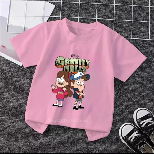 Newest Gravity Falls Kids' Tops - Adorable Cartoon Prints, Luxuriously Soft Material, Ideal for Children's Birthday Celebrations - Image 2