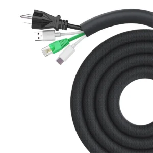 Dog and Cat Cord Protector 10ft ,Cable Sleeve for Easy Cord Management, Protects Cables From Pets Chewing 1/2inch