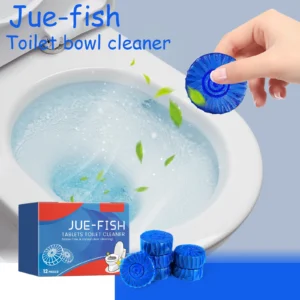 Jue-fish Blue Toilet Cleaner Tablets for Remove Urine Stains Descale Reduce Bad Odors Refreshing Toilet Bowl Cleaner Tablets