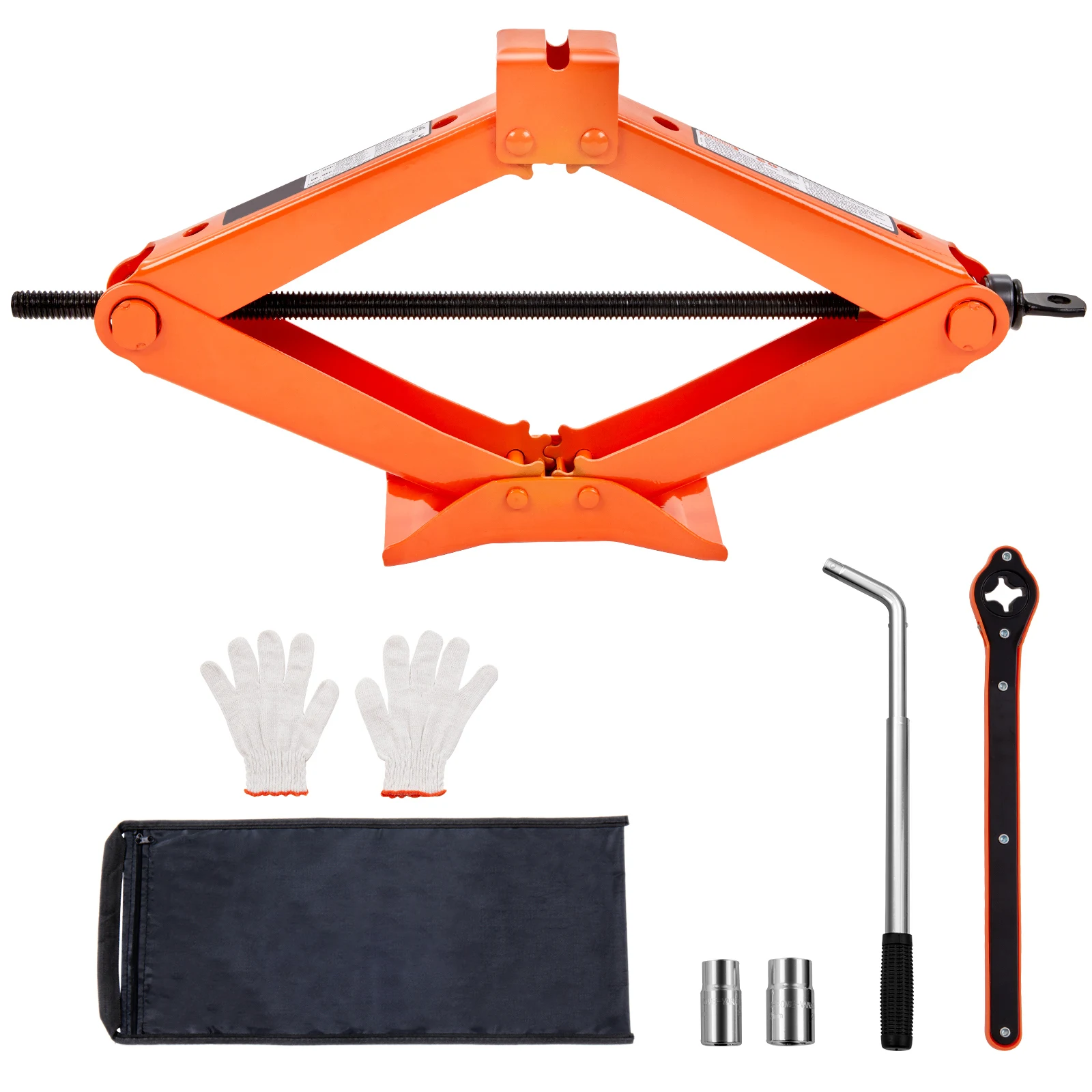 SucceBuy Scissor Jack 2.5 Ton/5512 lbs Scissor Car Jack 3.7"-17.1" Lifting Range Scissor Lift Jack Portable Tire Jack for Car