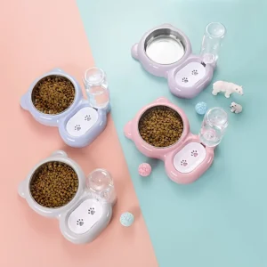 Pet Automatic Water Dispenser Bottle To Keep Your Pet Hydrated and Feed Double Bowl Set Cat Bowl