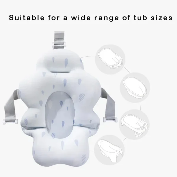 Baby Bath Seat Support Mat Newborn bath Tub Seat Baby Bath Tub Nonslip Pad Safety Bath Support Soft Cushion Mat Pillow 54x41cm - Image 6