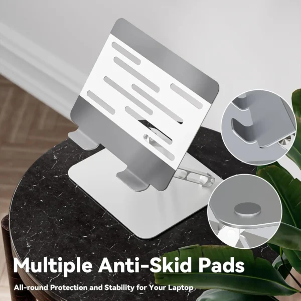 Minisopuru Laptop Stand for Desk Foldable Aluminum Laptop Holder for MacBook Pro/Air Dell XPS HP 10.9-17.3 inch Laptop Riser - Image 6