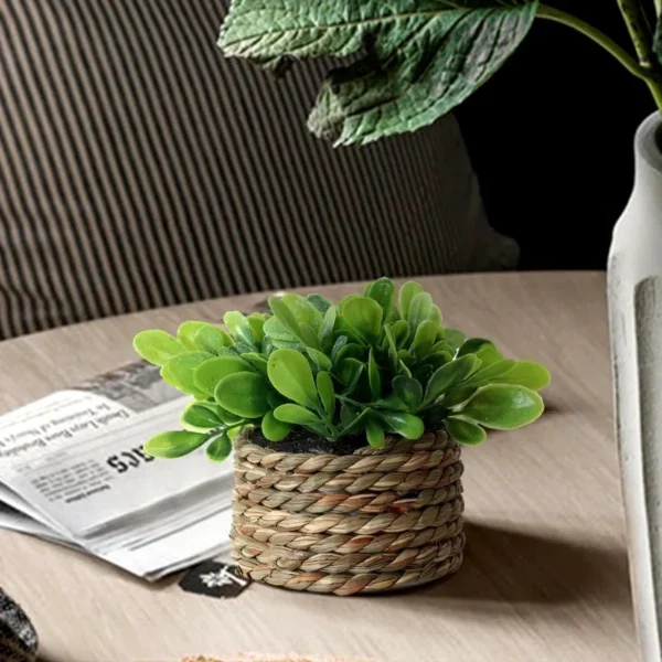 Potted Plant Small Fake Plants Indoor Home Decor Decorative Pot for Living Room Office Decoration Realistic Faux Greenery - Image 6