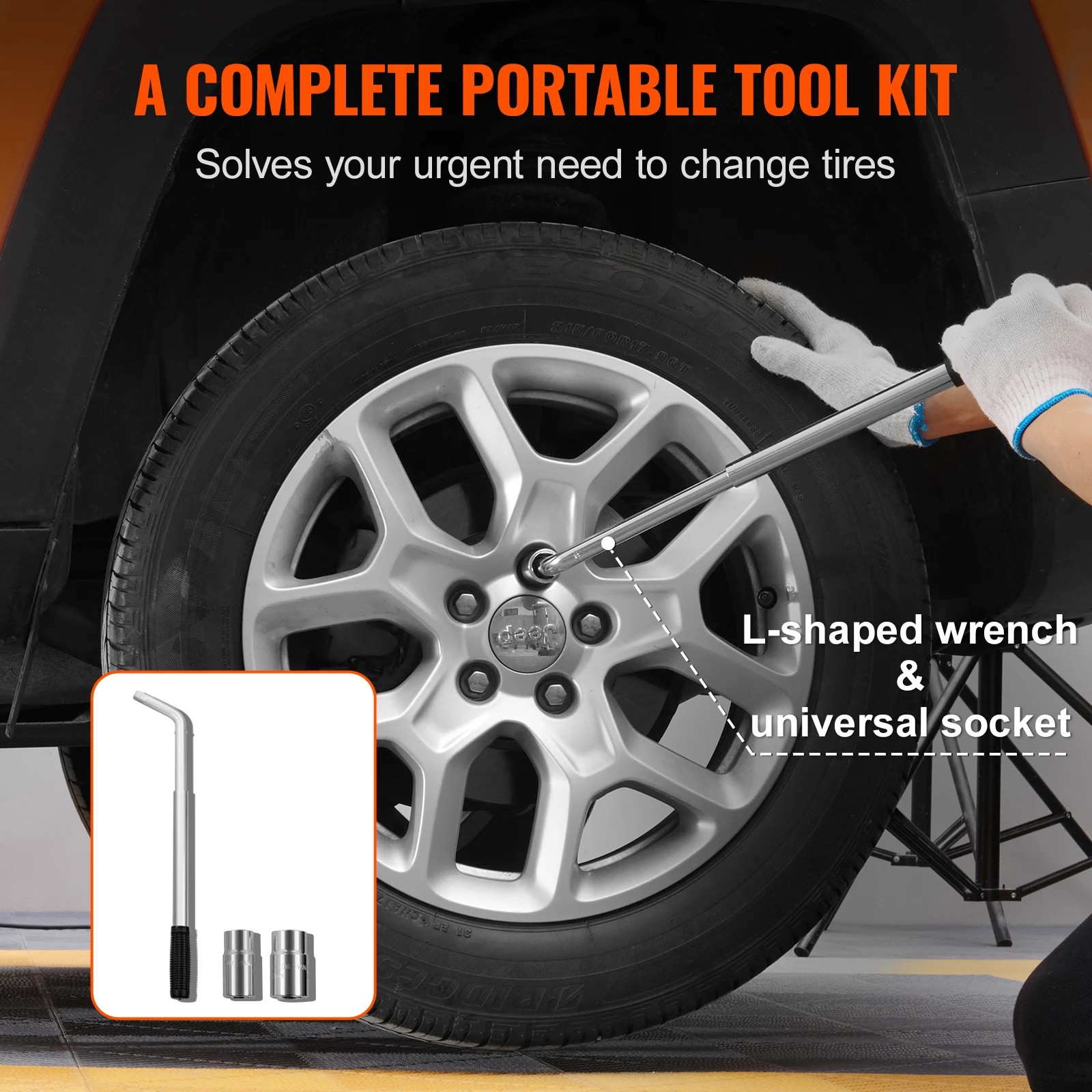 SucceBuy Scissor Jack 2.5 Ton/5512 lbs Scissor Car Jack 3.7"-17.1" Lifting Range Scissor Lift Jack Portable Tire Jack for Car - Image 4