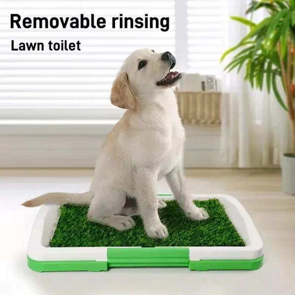 Pet Dog Toilet Artificial Grass Dog Potty Splashproof Washable Reusable Pee Pads Dog Training Toilet Puppy Pad Tray Pet Supplies - Image 3