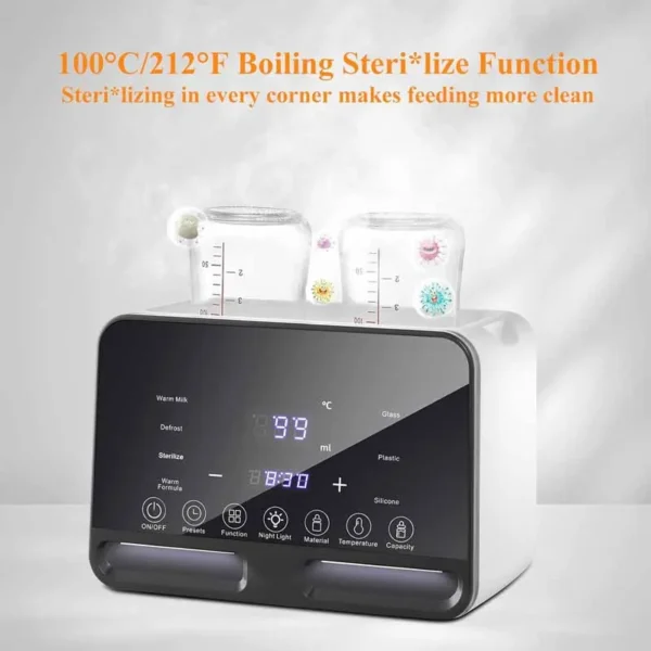 Baby Bottle Warmer Sterilizer Multifunction Fast Milk Bottle Warmers with Timer Accurate Temperature Control Newborn Accessories - Image 4