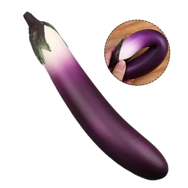Artificial Eggplants Simulation Fake Vegetable Lifelike Artificial Eggplants Photo Props Vegetable Food Model Home Decoration - Image 7