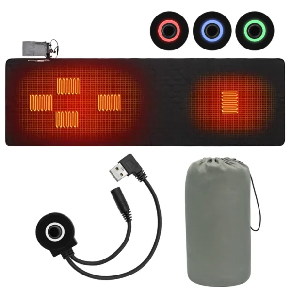 Outdoor USB Heating Sleeping Mat Outdoor Electric Heating Pads Camping Heated Sleeping Mattress Sleeping Bag Mattress - Image 5