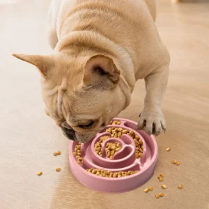 Pet Slow Feeder Dog Bowls Puzzle Dog Bowl with Anti-Slip Slow Feeder & Non-Slip Design Suitable for All Breed Dogs and Cat