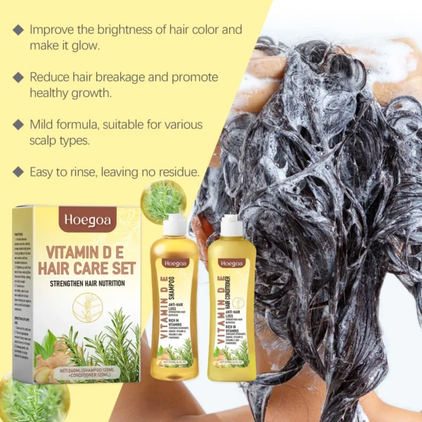 Shampoo Set Promote Hair Growth Nourish Scalp Anti Hair Loss Thicken Regrowth Oil Control Rosemary Onion Moisturizer Conditioner - Image 3
