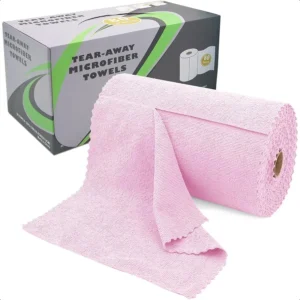 80pack Reusable Paper Towels Washable Roll Microfiber Cleaning Cloth12" x 12" Super Absorbent Microfiber Towel Roll for Kitchen