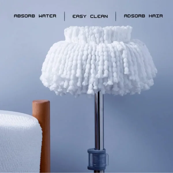Spin Mop and Bucket Set Replacement Heads, 4/8 peices Microfiber Refill s for Choose, Dual Use of Dry and Wet - Image 3