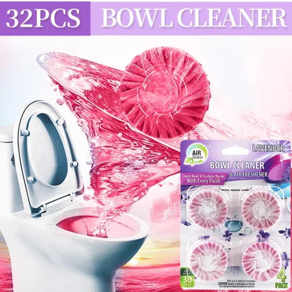 Air Fusion Automatic Toilet Bowl Cleaner Tablets 24 Pc 6 Pack Lavender Scent Slow-Releasing Toilet Tank Cleaners Lavender - Image 4