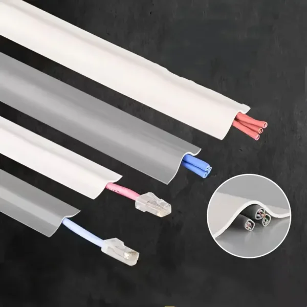 Cable Protector Self-Adhesive PVC Wire Protection Strip Insulation Cord Protection Cover Wear Resistant Prevent Trip Organizers - Image 2