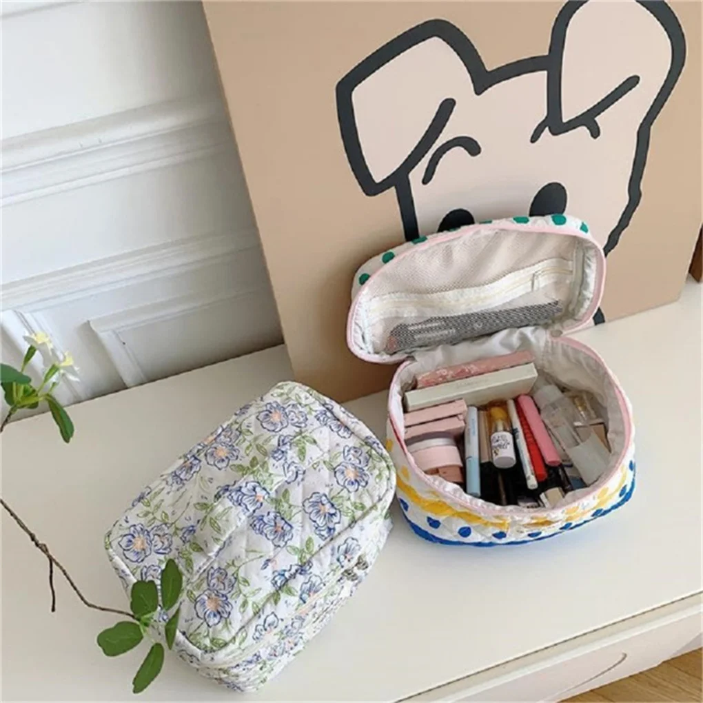 3PCS/SET Cosmetic Bags for Women Cute Floral Makeup Bag, Organizer Storage Make Up Bag,Travel Toiletry Bags,Handbags Purses - Image 4
