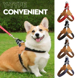 Y Shape Dog Harness No Pull Adjustable Reflective Pet Vest, Soft Padding Chest Support for Small Medium Large Dogs, Easy Walk Ou