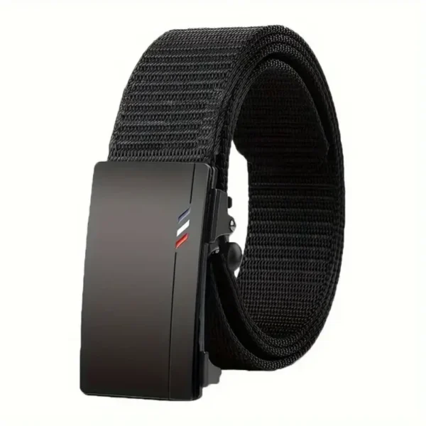 Men's Outdoor Leisure Sports Belt, Desdentado liberação rápida, fivela automática, preto, qualidade - Image 4