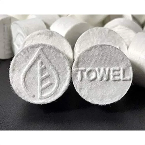 Coin Tissues 50 Pack with 5 Carrying Cases Toilet Paper Tablets Compressed Towels Expandable Wipes Soft and Odor Free - Image 2