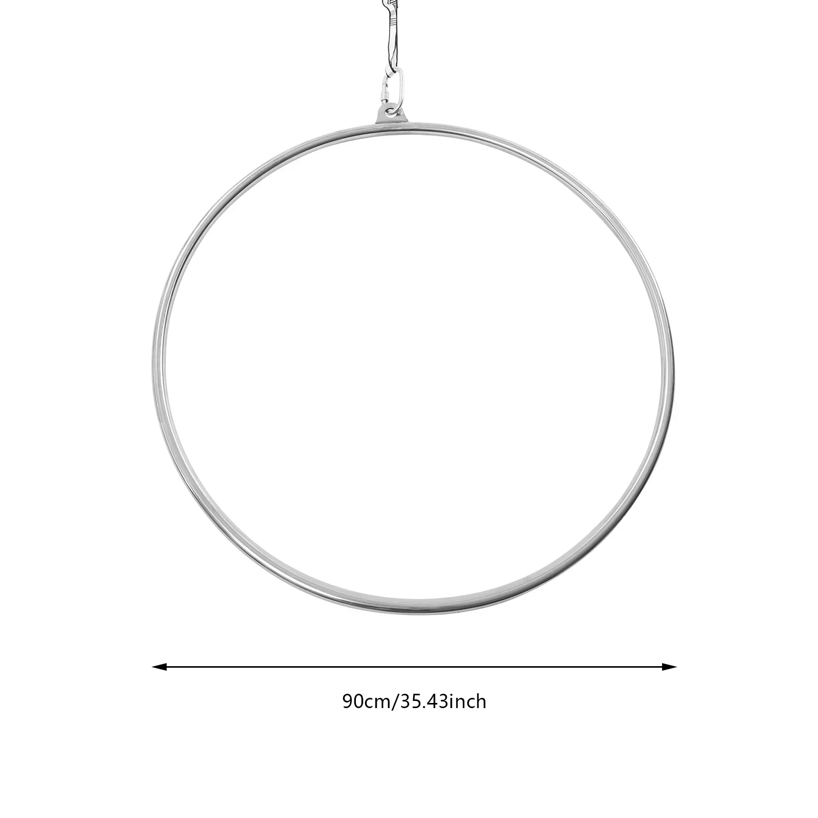 90cm Aerial Lyra Hoop Gymnastic Equipment Lifting Ring Yoga Ring Dance Stainless Home Fitness Magic for Yoga Studio/Home Fitness - Image 3