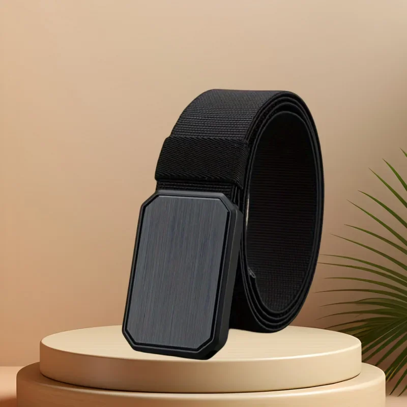 Men's Belt With Magnet Buckle Men's Outdoor Travel Magnetic Tactical Belt No Metal Automatic Magnetic Buckle Nylon Belt - Image 9