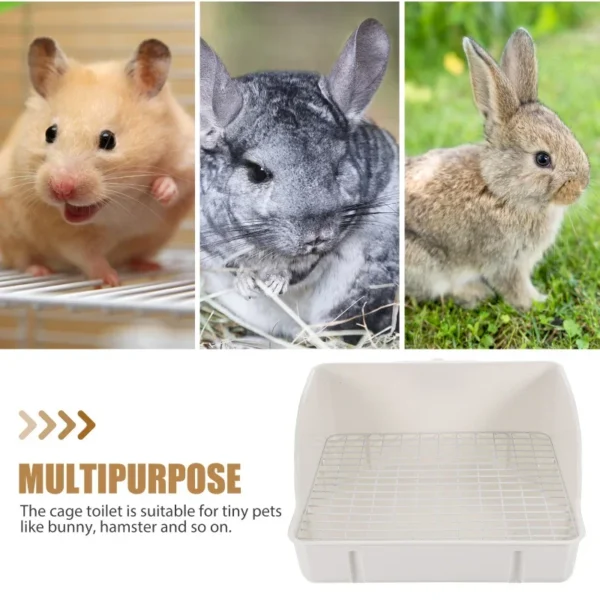 Rabbit Potty Pet Bedpan Bunny Cage Toilet Large Washable Dog Pee Pads Plastic for Rabbit - Image 3