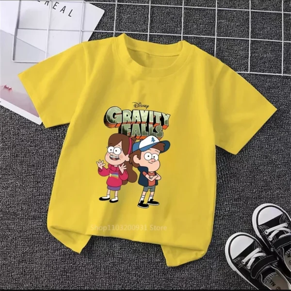 Newest Gravity Falls Kids' Tops - Adorable Cartoon Prints, Luxuriously Soft Material, Ideal for Children's Birthday Celebrations - Image 4
