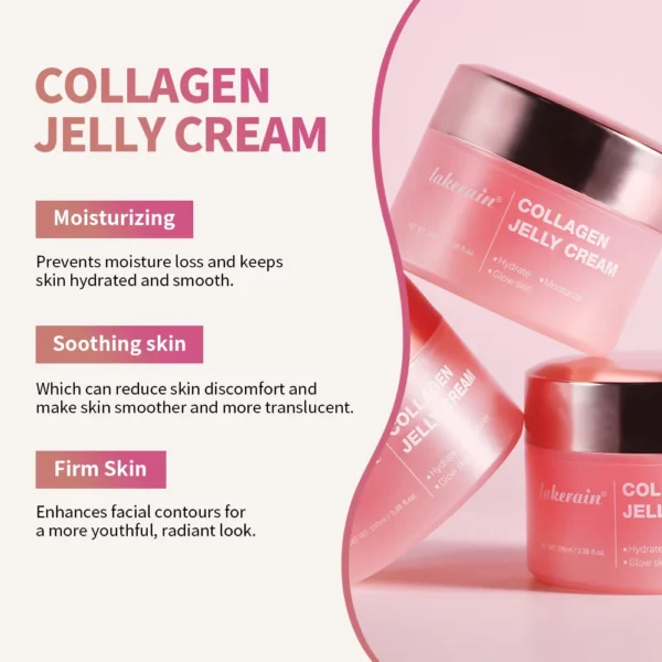 Collagen Jelly Cream- Niacinamide & Freeze-Dried Hydrolyzed Collagen - Boosts skin's barrier hydration and gives 24h Glow & Lift - Image 3