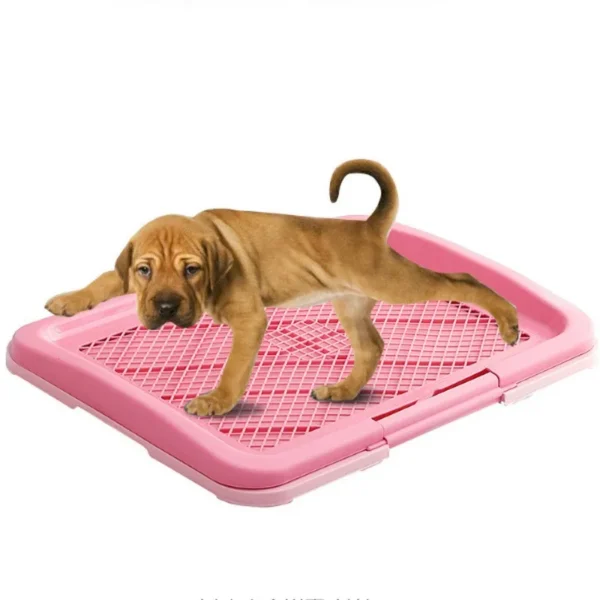 Pet dog toilet, plastic removable easy to clean without wet feet, reusable splash-proof bedpan training dog potty - Image 2