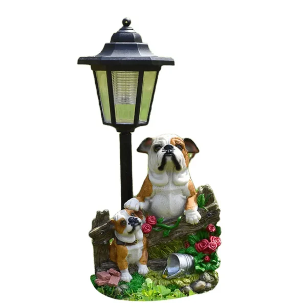 Solar Powered Hexagonal Decorative Lamp Resin Hexagonal Night Light Animal/Child/Gnome Cute Sculpture Lamp Courtyard Decoration - Image 8