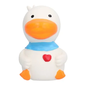 Latex Duck Dog Toys Durable Cute Interactive Funny Squeak Duck Toys for Dog Puppy Chewing PlayingWhite